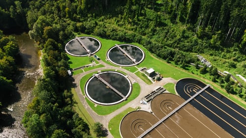 Municipal waste water treatment plant