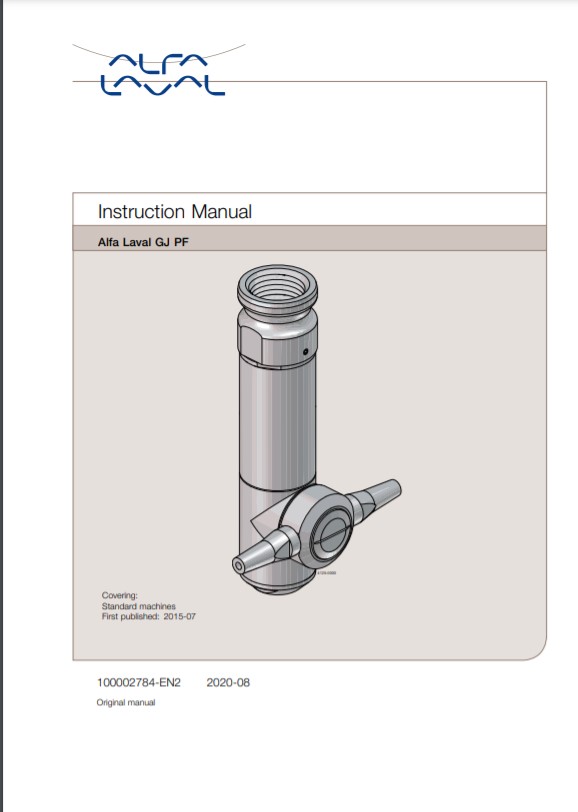 Alfa Laval GJ PF Manual