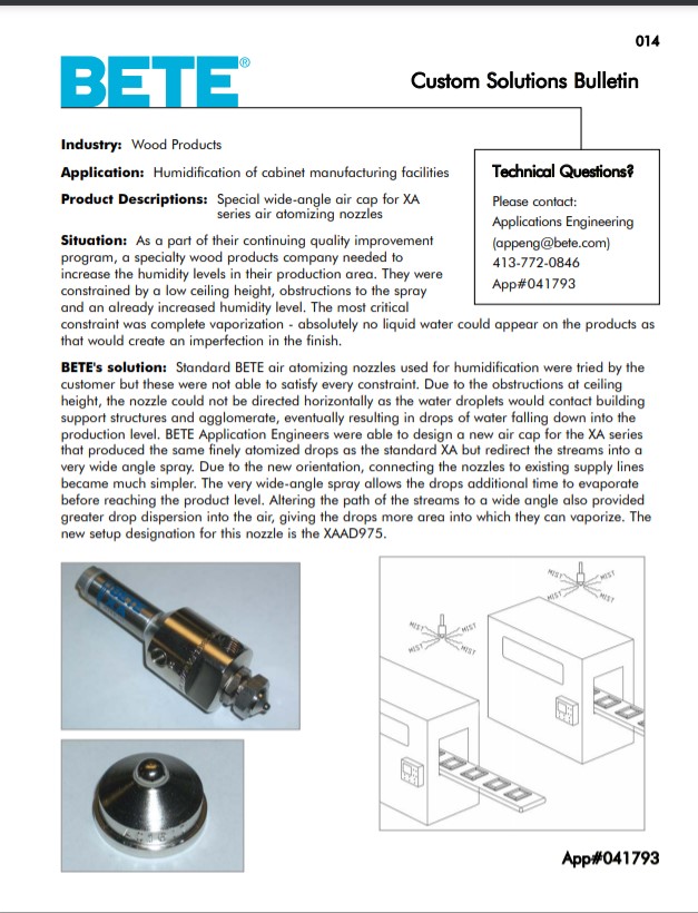 BETE Humidification Cabinet Doors 041793