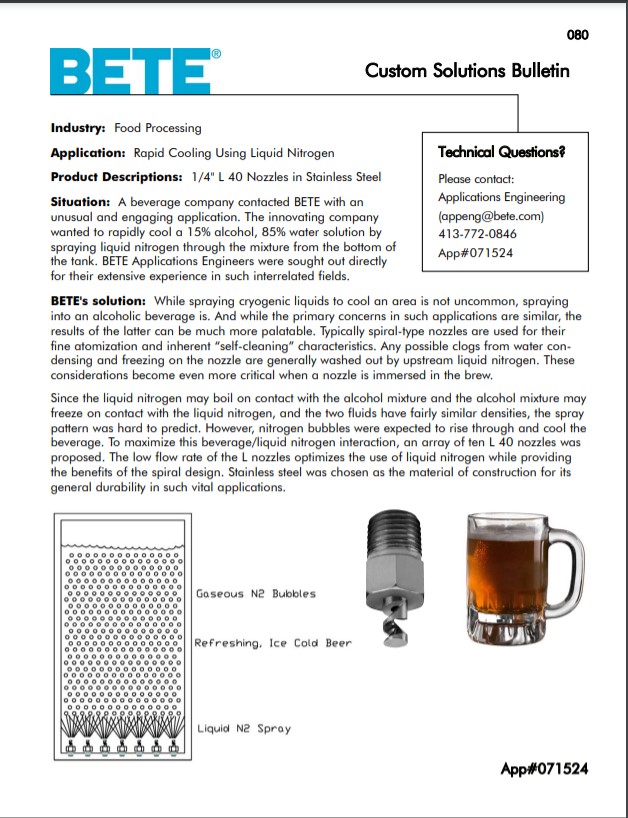 BETE Cooling Liquid Nitrogen 071524