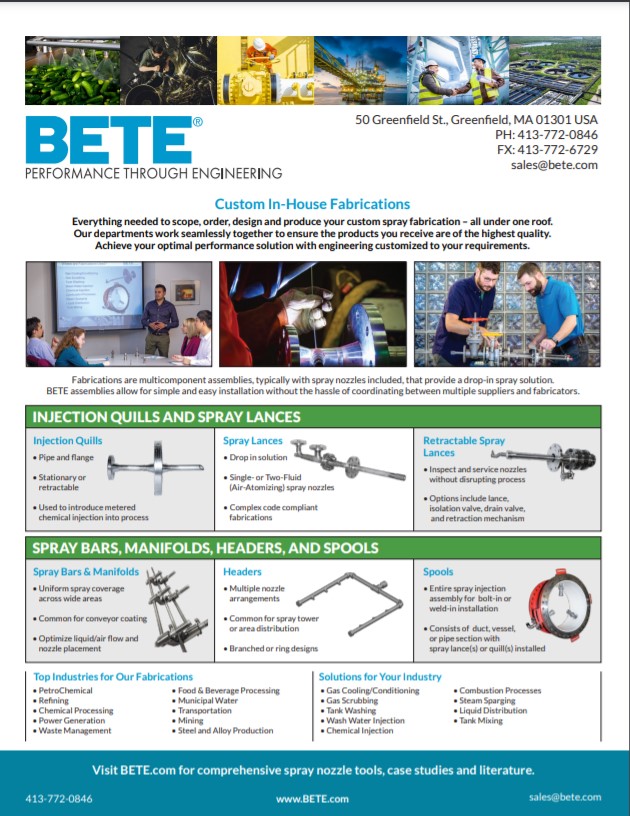 BETE Fabrications Line Card