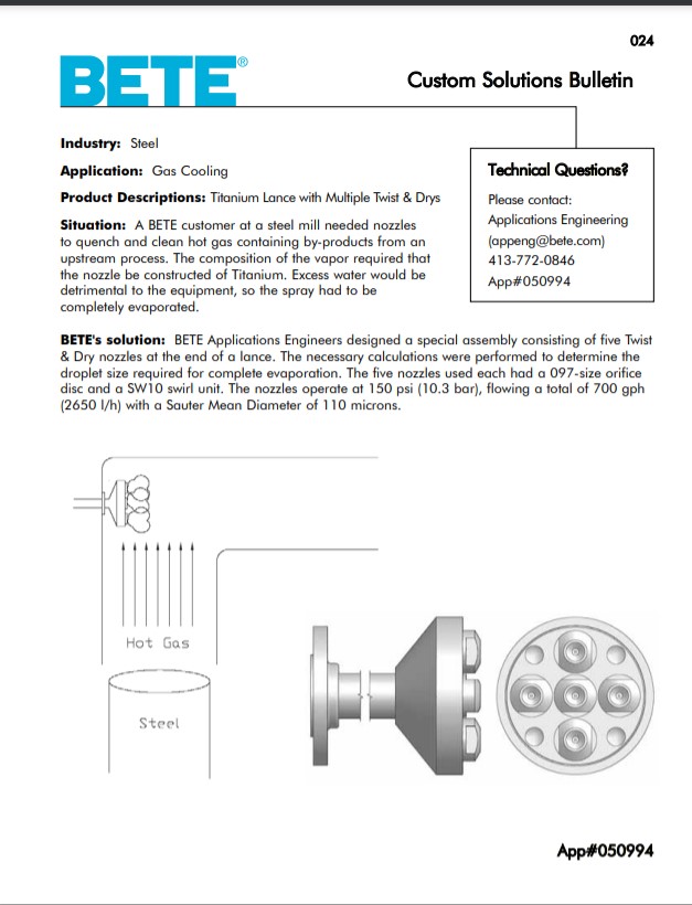 BETE Gas Cooling 050994