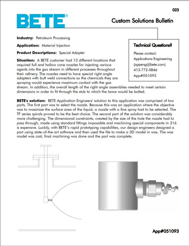 BETE Material Injection 051093