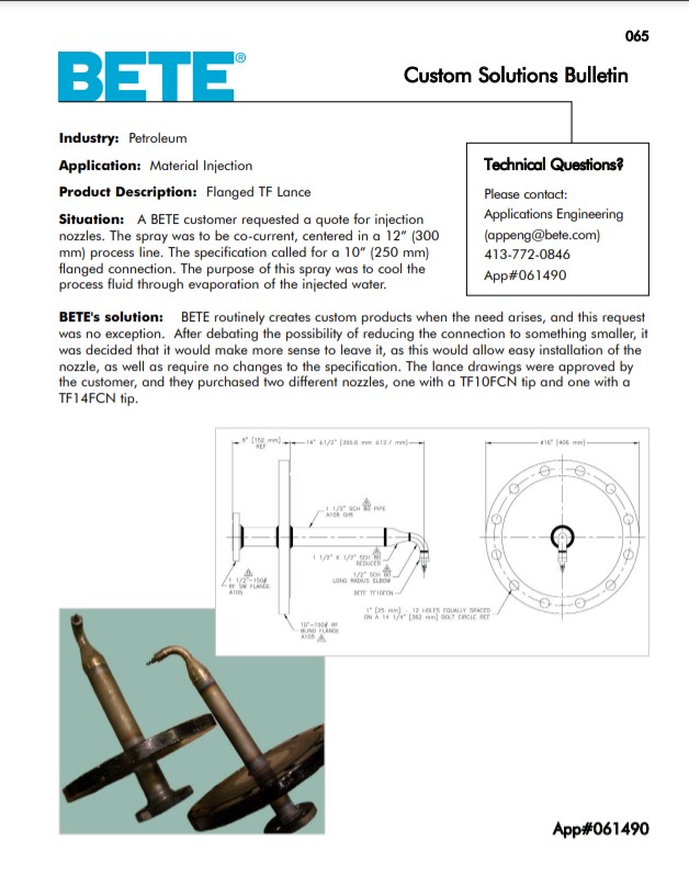 BETE Material Injection 061490