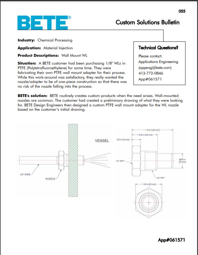 BETE Material Injection 061571