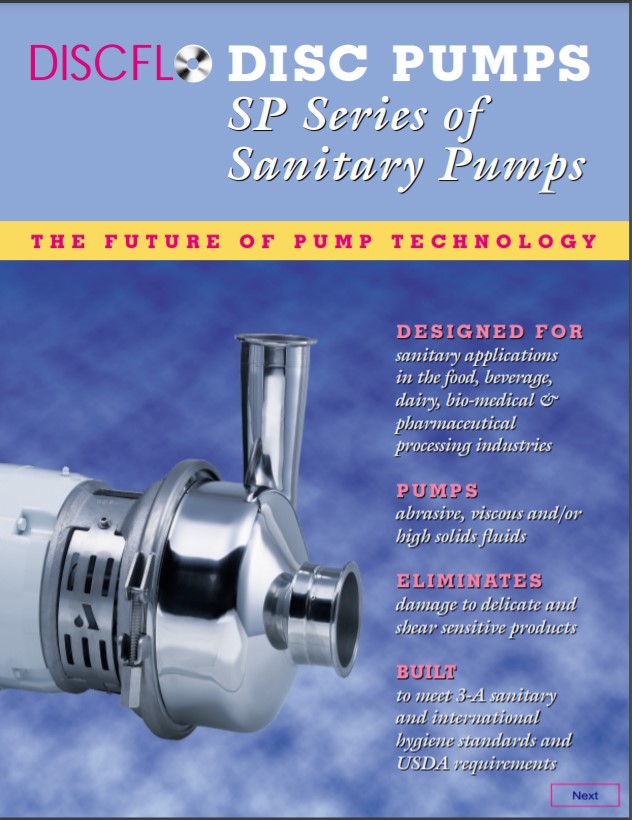 DISCFLO Disc Pumps Sanitary