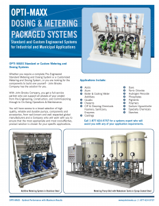 Dosing and Metering Packaged Systems