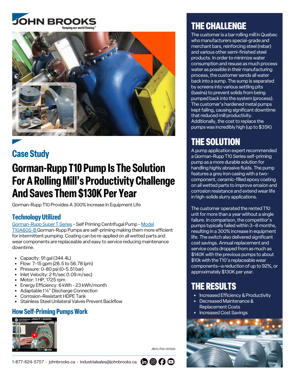 Gorman-Rupp Pumps with Additional Coatings Increase Abrasion Resistance in Scale Pits