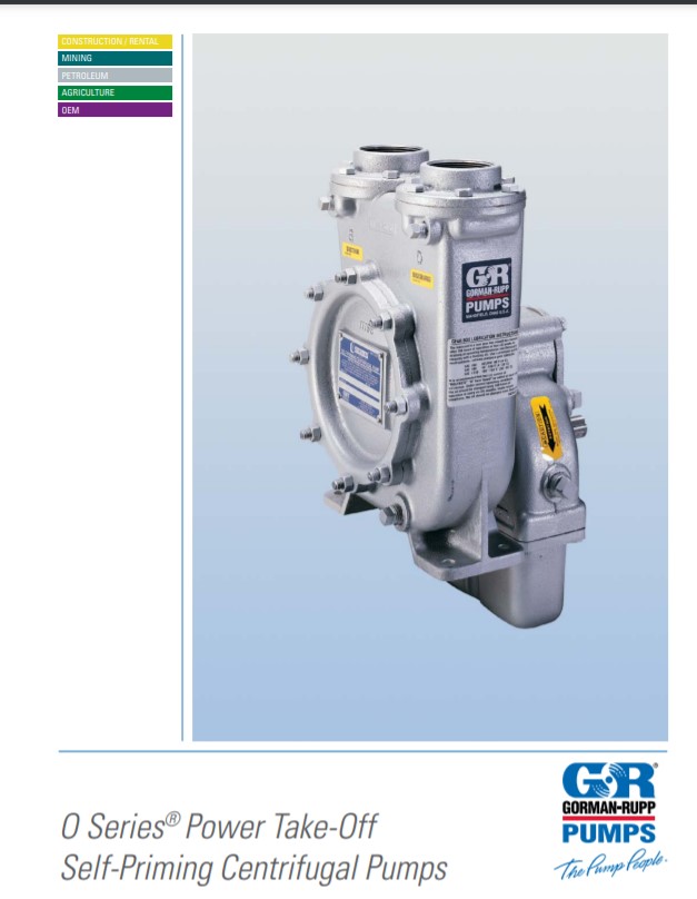 Gorman-Rupp O-Series Self Priming Power Take Off Pumps Brochure