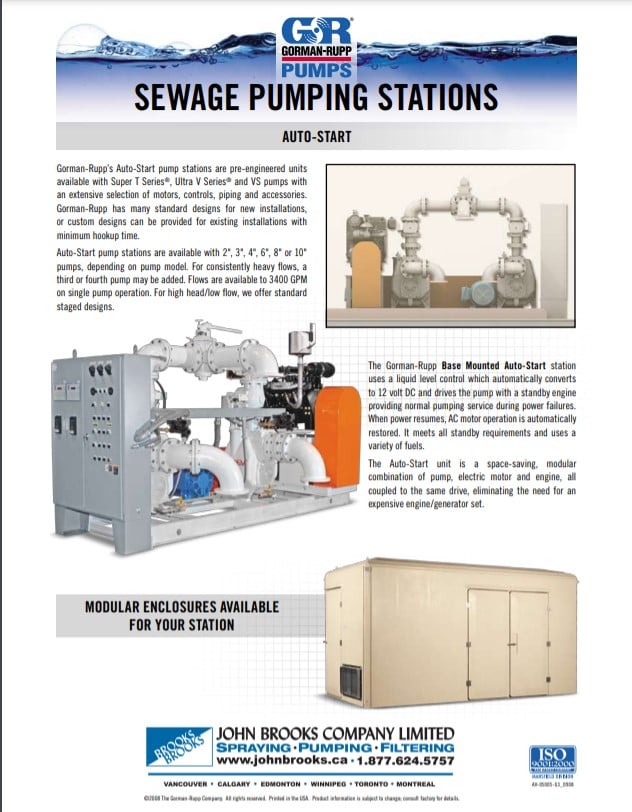 Gorman-Rupp ReliaSource Auto Start Lift Station