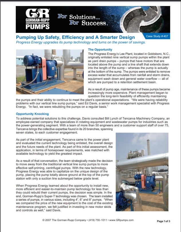 Gorman-Rupp Super T Series Self-Priming Pumps Case Study