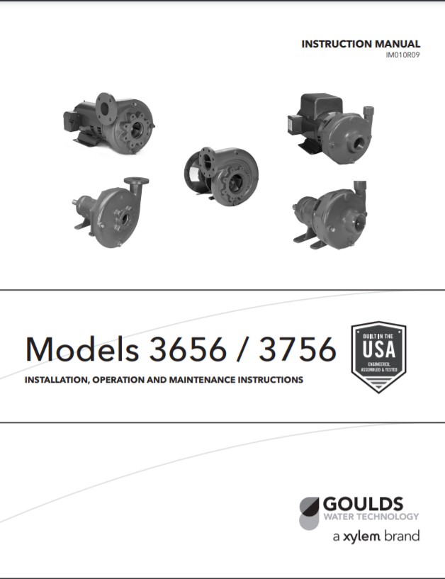 Goulds Xylem 3656-3756 LH Instruction Manual