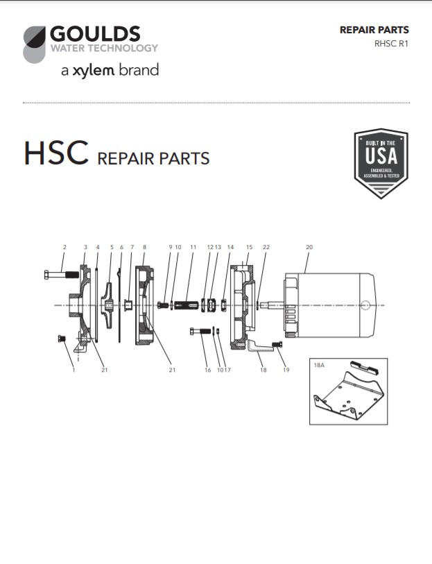 Goulds Xylem HSC-Repair Parts