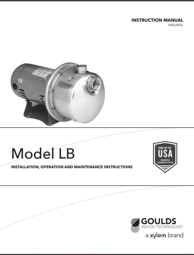 Goulds Xylem LB Instruction Manual