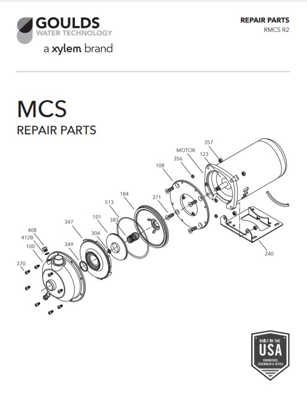 Goulds Xylem MCS Repair-Parts