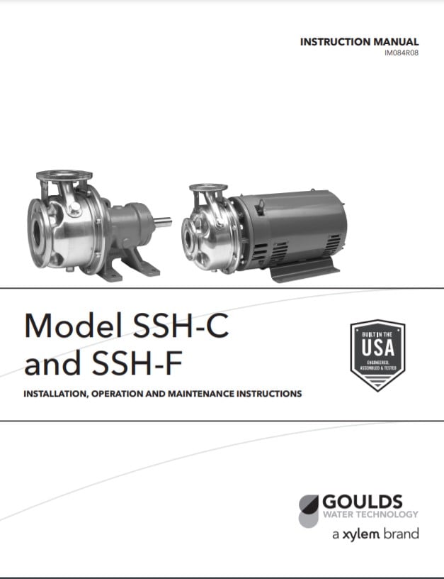 Goulds-Xylem-SSH-S-and-M-Group-and-SSH-F-C-submittals-Instruction-Manual