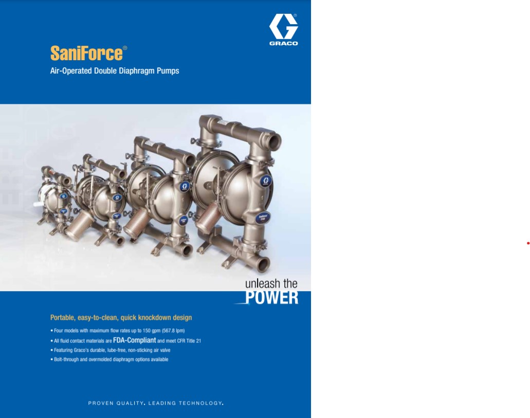 Graco SaniForce 1590 Double Diaphragm Pump