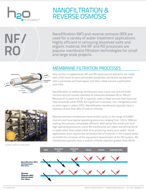 H2O Innovation Nanofiltration-Reverse Osmosis