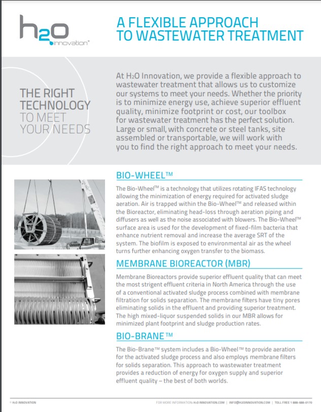 H2O Innovation Wastewater Treatment Technology Tools