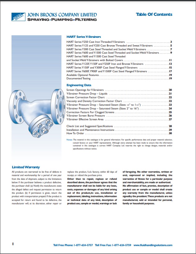 HART-Y Strainers Catalogue