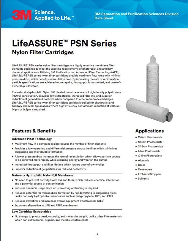 3M LifeASSURE PSN Filter Cartridges