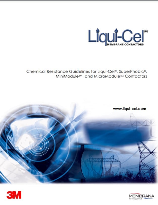 3M Liqui Cel Membrane Contactors Chemical Resistance Chart