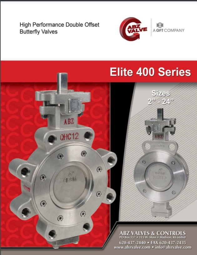 ABZ Valve Elite 400 Series Double Offset High Performance Butterfly Valves