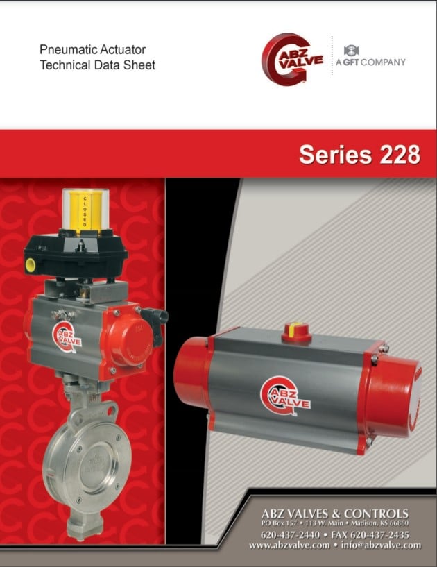 ABZ Valve Series 228 Pneumatic Actuator - Technical Datasheet