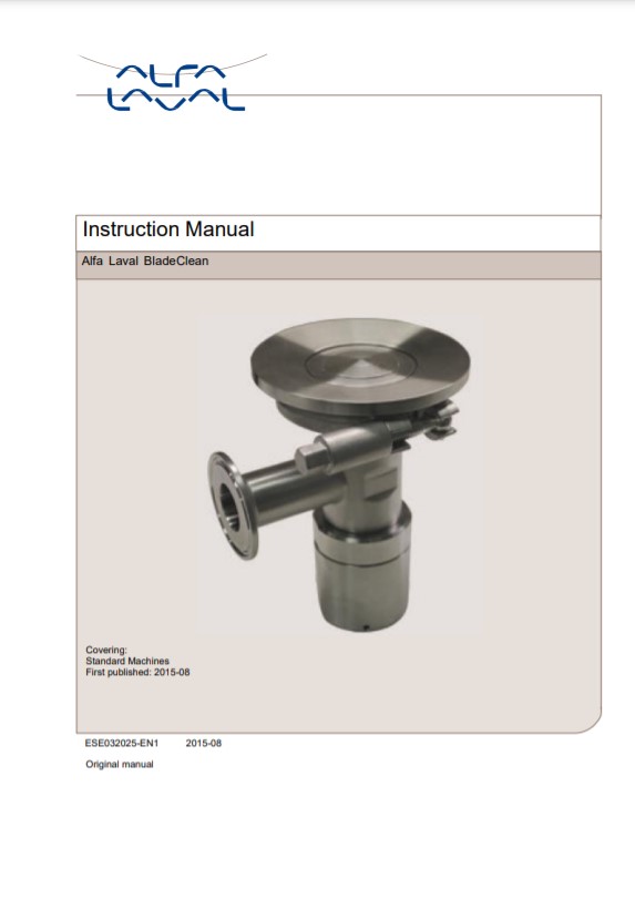 Alfa Laval BladeClean - Manual