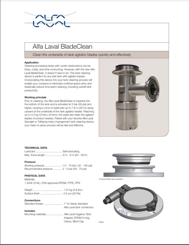 Alfa Laval BladeClean - Product Brochure