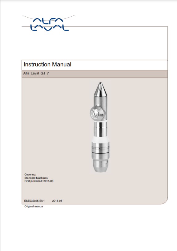 Alfa Laval GJ 7 - Manual