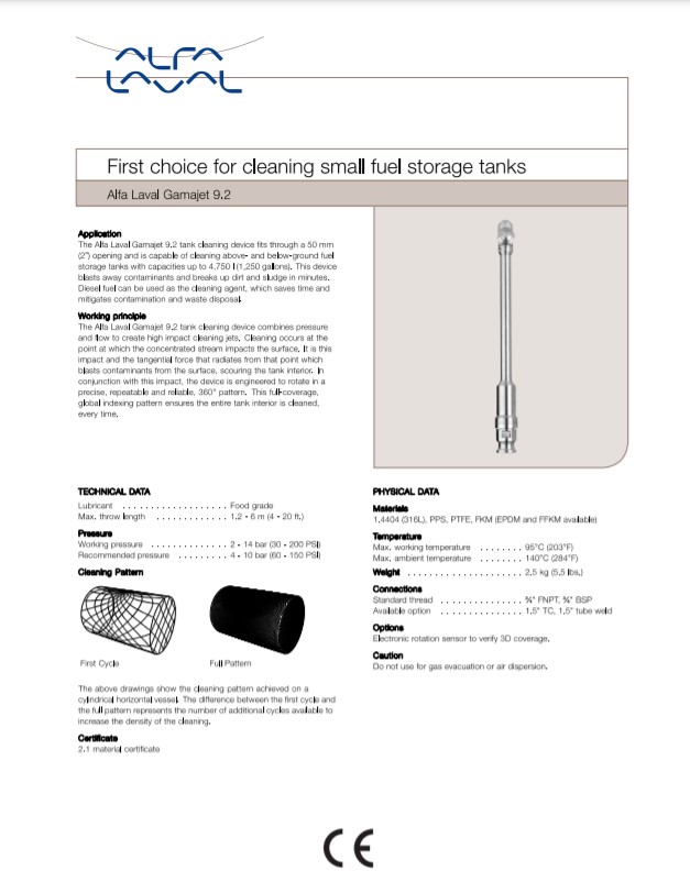 Alfa Laval GJ 9 2 - Product Brochure