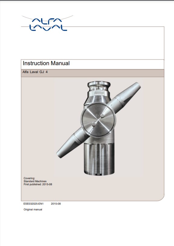 Alfa Laval Gamajet GJ 4 - Manual