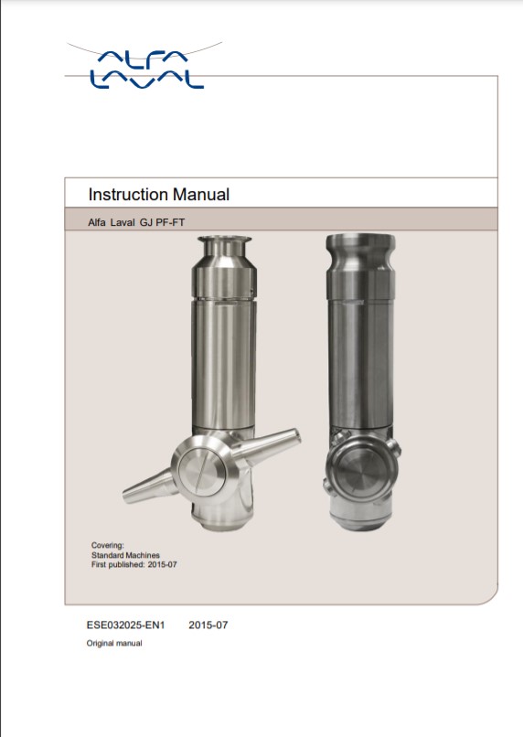 Alfa Laval Gamajet GJ PF FT Manual