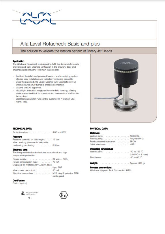 Alfa Laval Rotacheck Basic and Plus Product Brochure