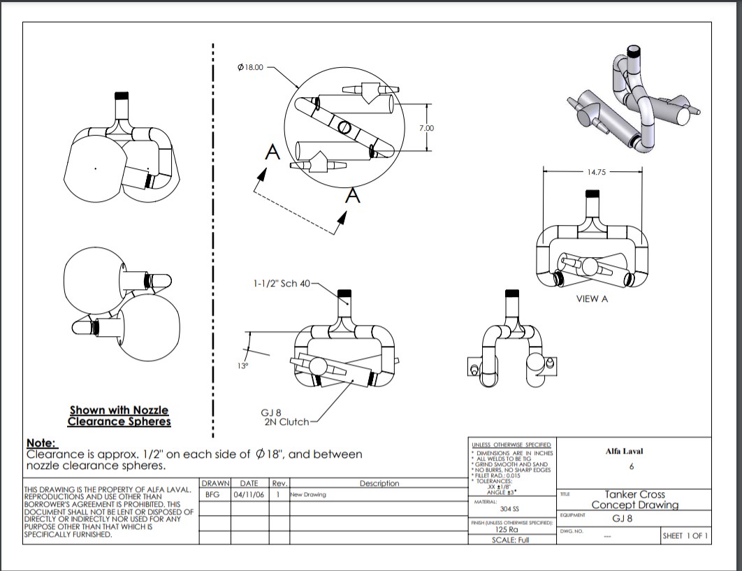 Alpha Laval GJ 88 Drawing