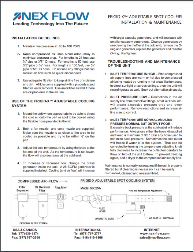 adjustable spot cooler maintenance