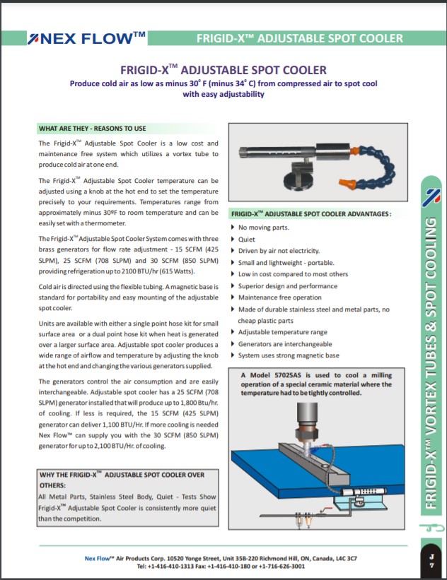 adjustable spot cooling system