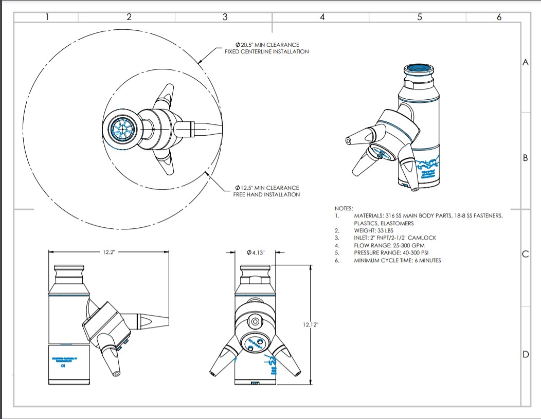 Alfa Laval Gamajet GJ 4 3 - Nozzle Configuration