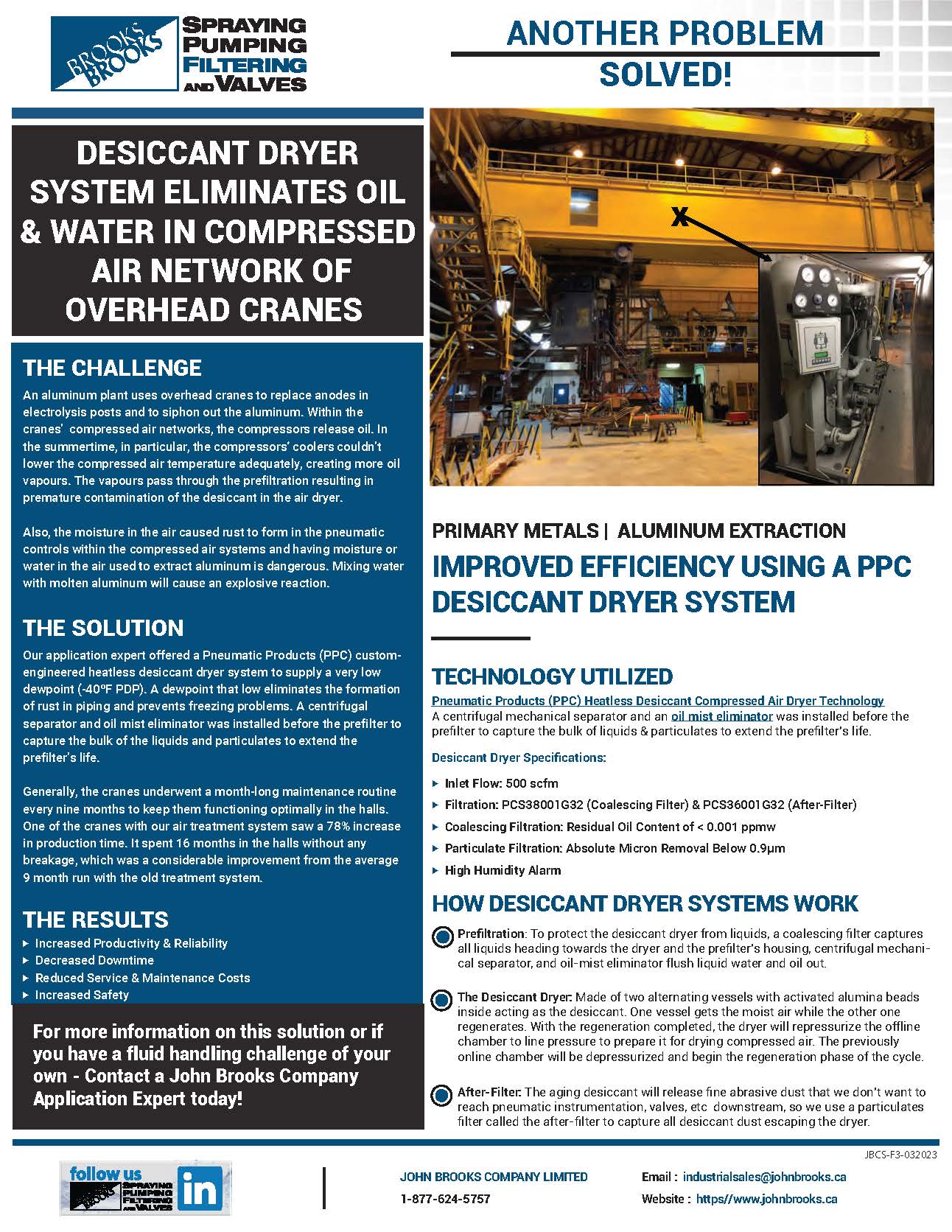 Desiccant Dryer System Improves Efficiency in Aluminum Plant