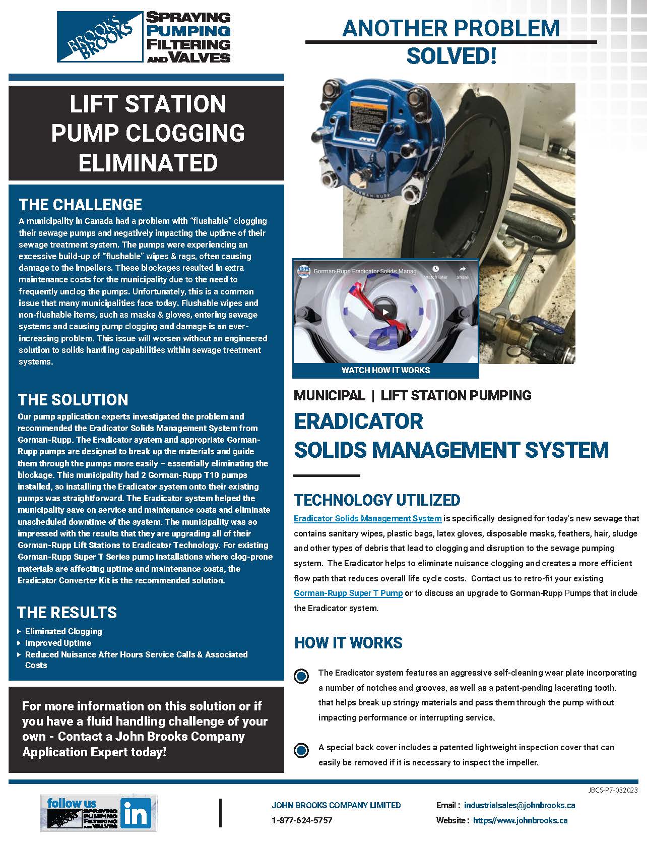 Gorman-Rupp Eradicator Solids Management System