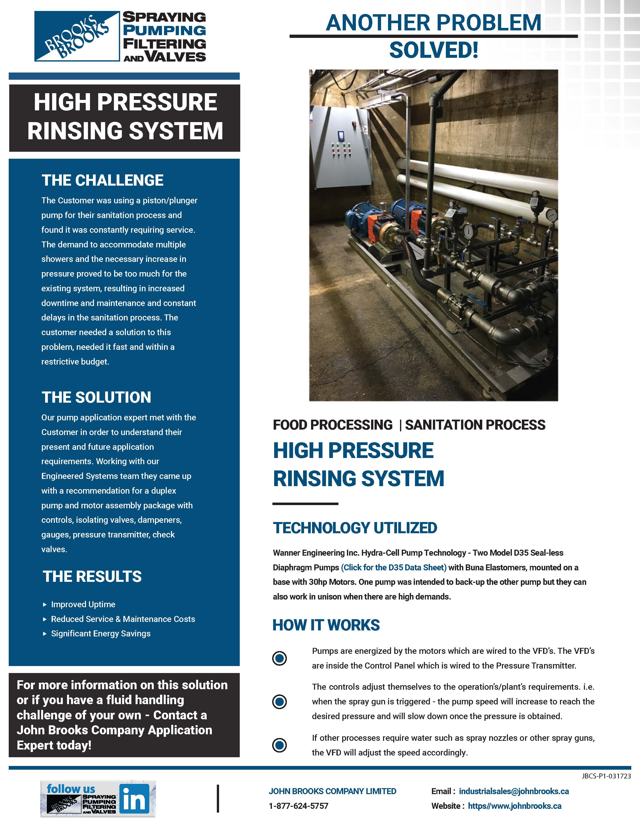 High Pressure Rinsing System