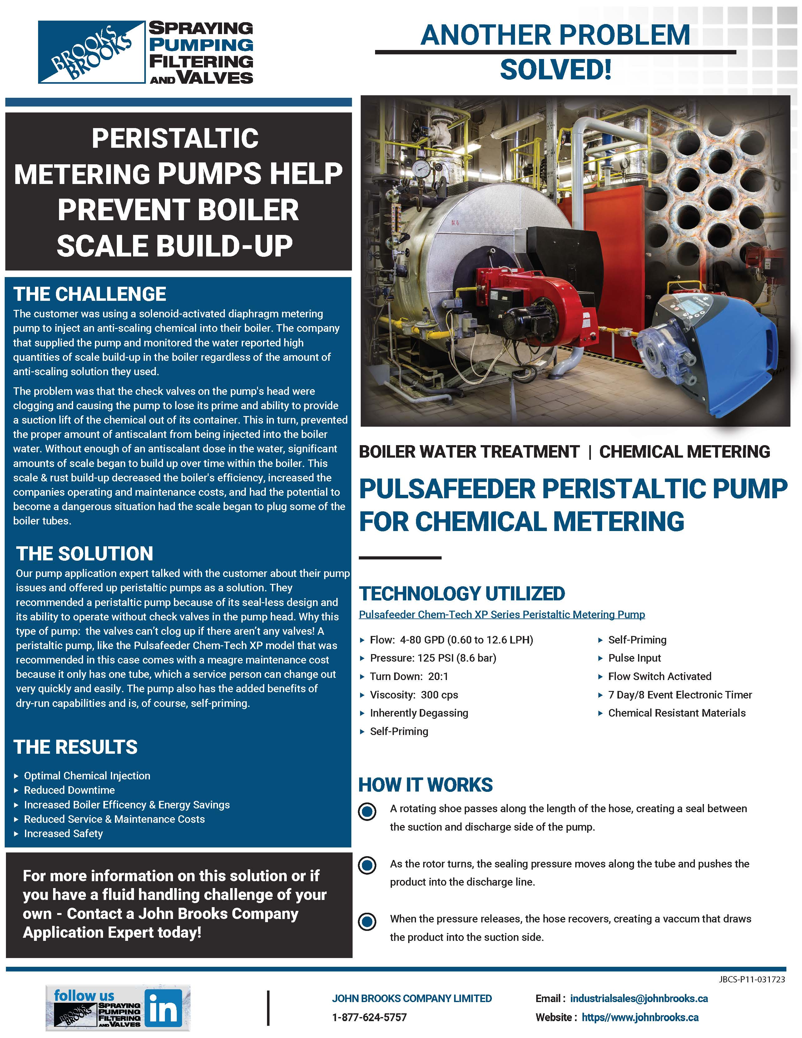 Pulsafeeder Peristaltic Metering Pumps Improve Boiler Efficiency