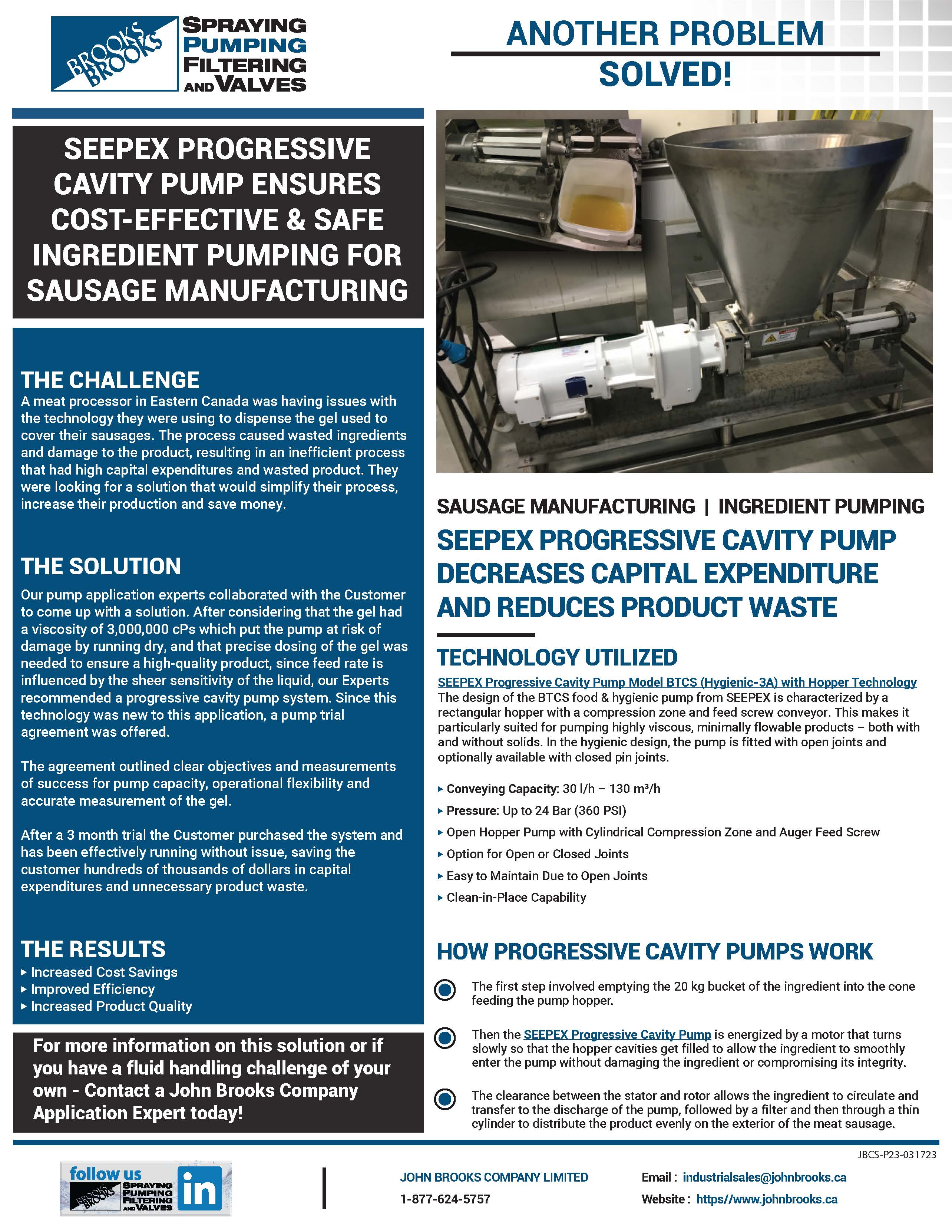 SEEPEX BTCS Hygienic Progressive Cavity Pump with Hopper for Safe Ingredient Pumping