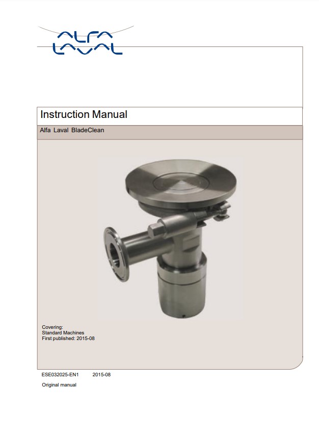 Alfa Laval BladeClean - Manual