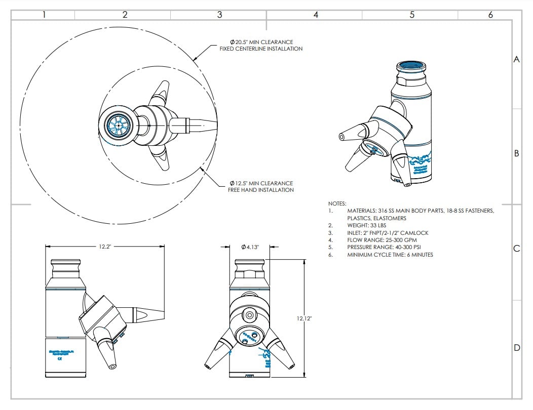 Alfa Laval Gamajet GJ 4 3 - Nozzle Configuration