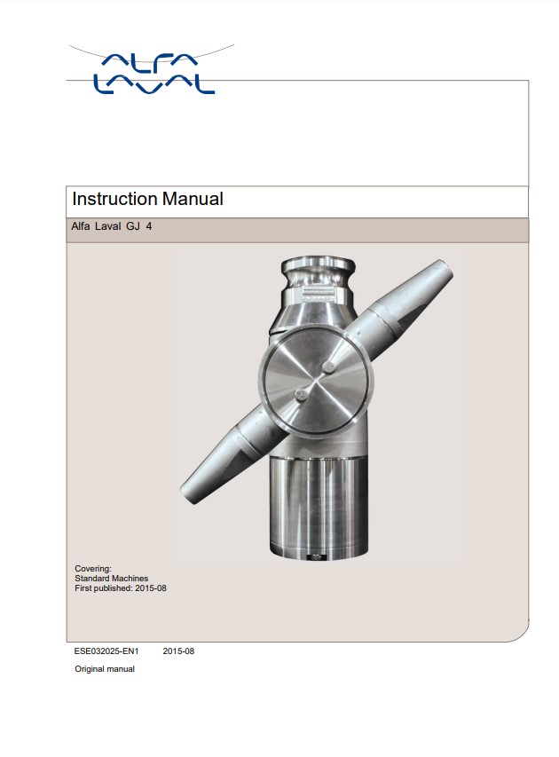 Alfa Laval Gamajet GJ 4 - Manual