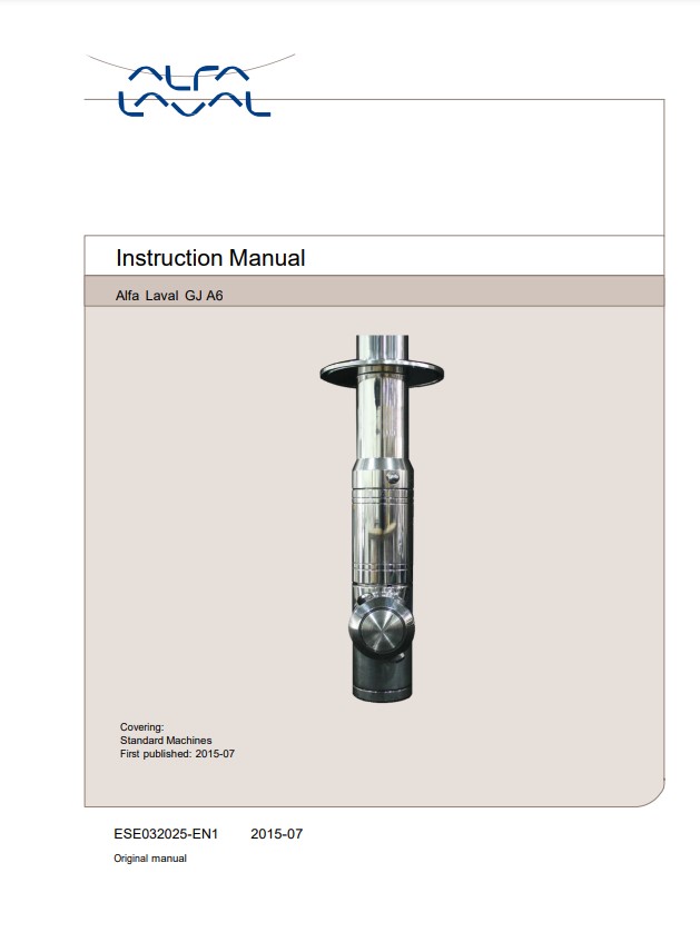 Alfa Laval GJ A6 - Manual