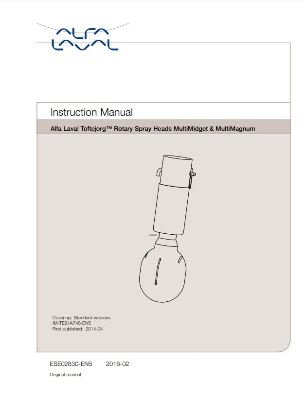 Alfa Laval MultiMagnum & MultiMidget - Manual