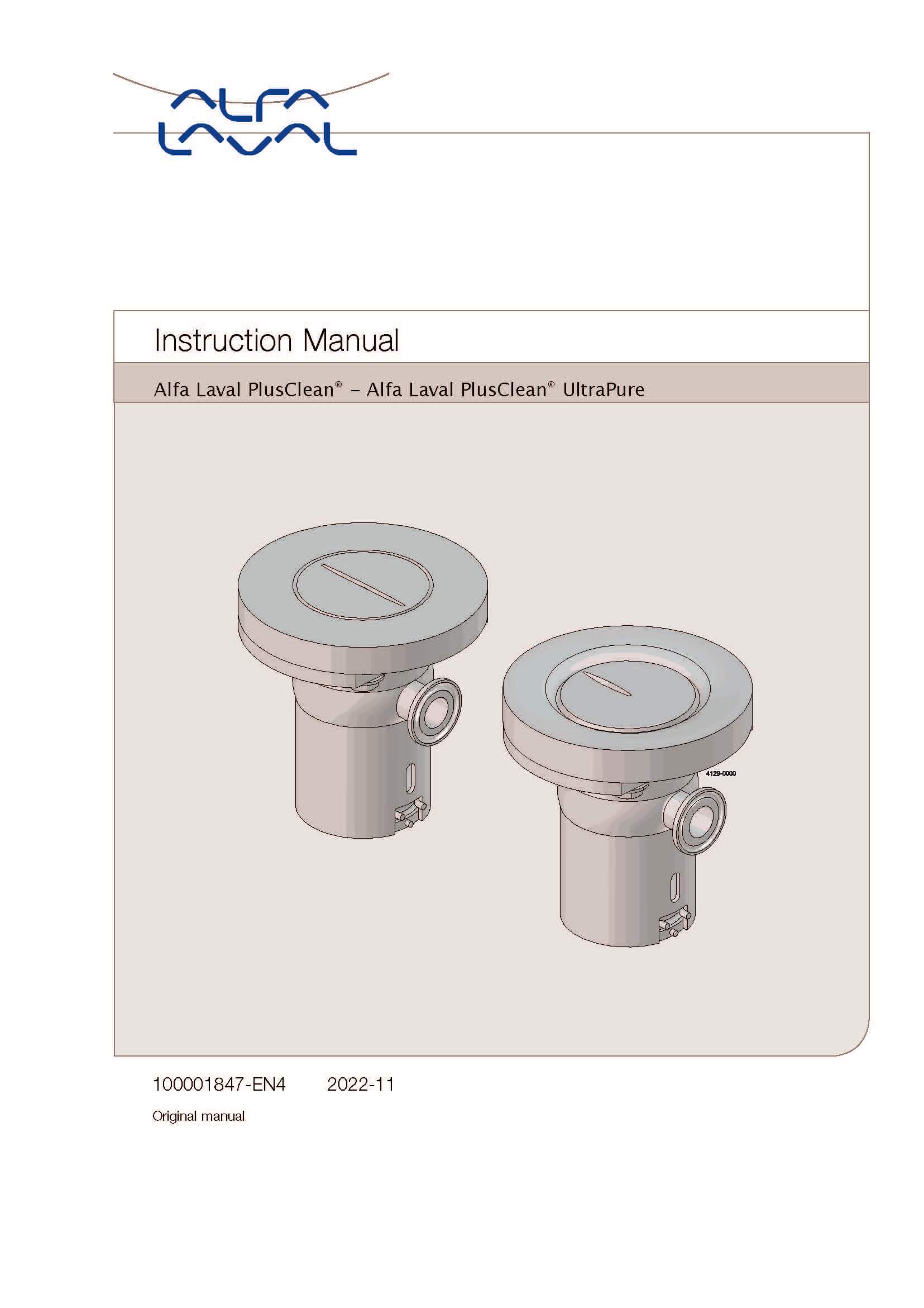 Alfa Laval PlusClean UltraPure Instruction Manual